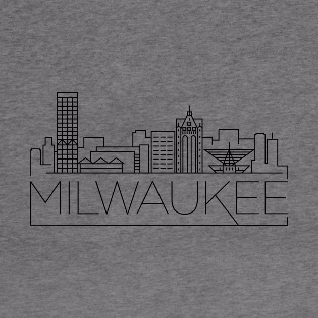 Milwaukee minimal skyline by kursatunsal